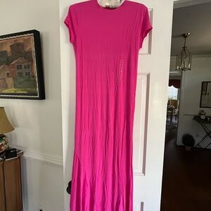 Ralph Lauren Vintage Women’s Hot Pink Short Sleeve Maxi Dress